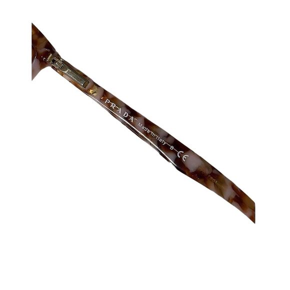 Prada Sunglasses Spotted Brown Pink Tortoise Shell Cat Eye VPR 17P Size 52-18 - Picture 13 of 14